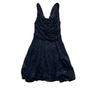 Express Black Lace Bubble Skirt Dress